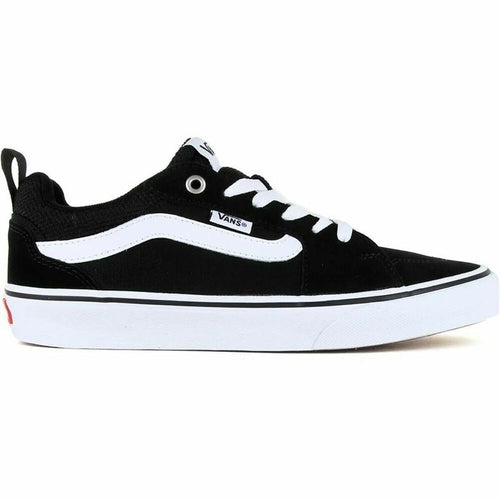 Raw-Movement men's Vans Filmore sneakers, stylish grey sneakers with white laces and rubber sole, front view.