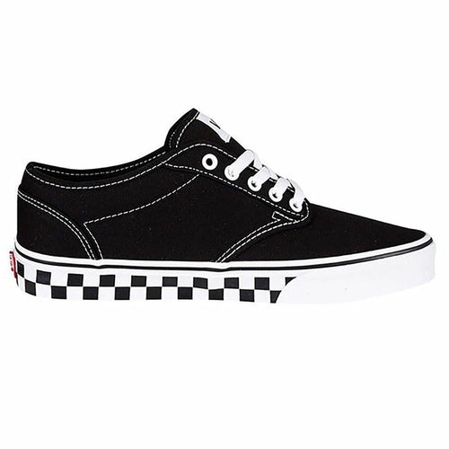 Men’s black Vans Atwood casual sneakers by Raw-Movement, featuring classic design and lace-up style on a clean background.