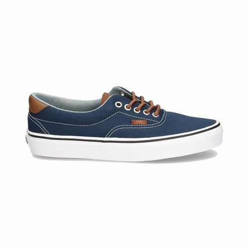 Dark blue Vans Era 59 men's sneakers by Raw-Movement, with classic low-top design and white rubber soles.