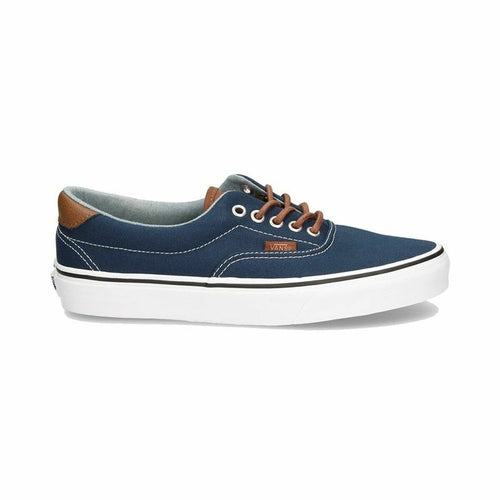 Dark blue Vans Era 59 men's sneakers by Raw-Movement with white rubber soles and classic lace-up design.