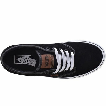 Men’s black Vans Atwood casual sneakers by Raw-Movement, featuring a sleek design and classic lace-up style.