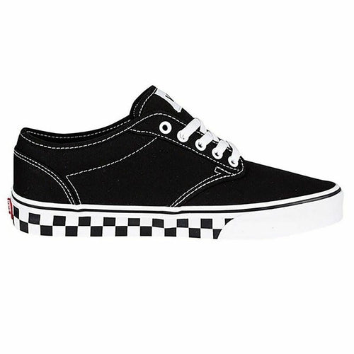 Men’s black Vans Atwood casual sneakers by Raw-Movement featuring classic lace-up design and low-top silhouette.