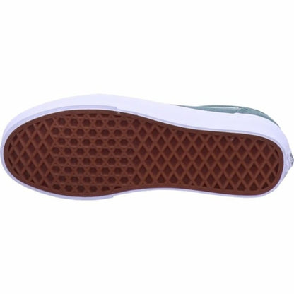 Women’s casual Vans Ward sneakers by Raw-Movement featuring white canvas and rubber soles, shown from a side view.