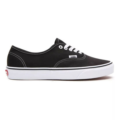 Black Vans Old Skool men's casual sneakers by Raw-Movement, featuring classic skate shoe design and white side stripe.